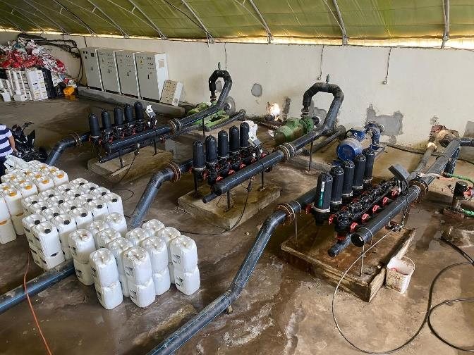 La station de pompage et de filtration, où Water Vital® a été installé.